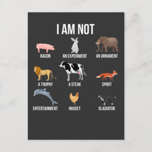 Vegane Lebensversicherung - Tierschutzrechte - Veg Postkarte