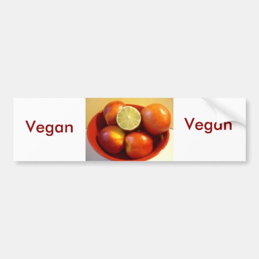 Vegane Liebe Autoaufkleber (Vorne)