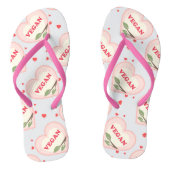 Vegane Liebe Flip Flops Badesandalen (Fußbett)