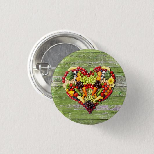 VEGANE LIEBE - Ihr Herz Button (Vorne & Hinten)