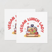 VEGANE LUNCH LADY S EINLADUNG (Vorne/Hinten)