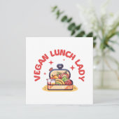 VEGANE LUNCH LADY S EINLADUNG (Stehend Vorderseite)