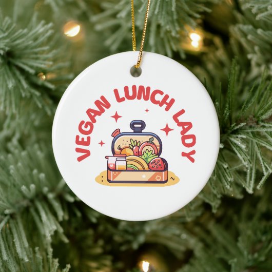 VEGANE LUNCH LADY S KERAMIK ORNAMENT (Baum)