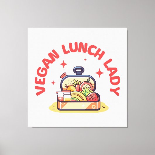 VEGANE LUNCH LADY S LEINWANDDRUCK (Vorderseite)