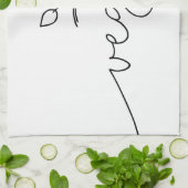 Vegane minimalistische Hintergrundfarbe Geschirrtuch (Gefaltet)