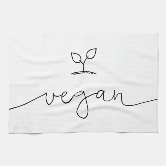 Vegane minimalistische Hintergrundfarbe Geschirrtuch (Horizontal)