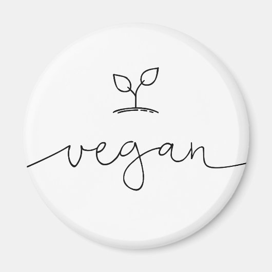 Vegane minimalistische Hintergrundfarbe Magnet (Vorne)