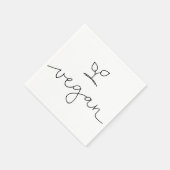 Vegane minimalistische Hintergrundfarbe Serviette (Ecke)