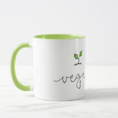 Vegane minimalistische Hintergrundfarbe Tasse (Links)