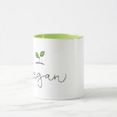 Vegane minimalistische Hintergrundfarbe Tasse (Zentrum)