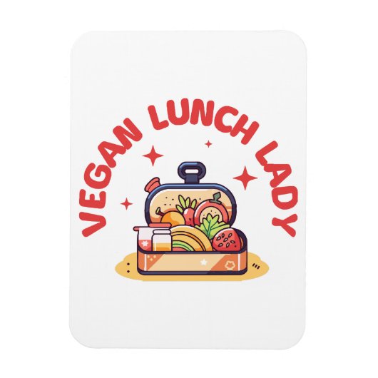 VEGANE MITTAGESSENSLADY MAGNET (Vertikal)