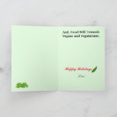 Vegane oder vegetarische Weihnachtskarte Karte (Innenseite)