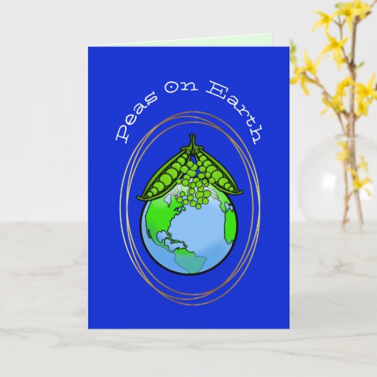 Vegane oder vegetarische Weihnachtskarte Karte (Gelbe Blume)