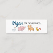 Vegane Option Vielen Dank an Restaurant Outreach Mini Visitenkarte (Rückseite)