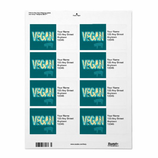 Vegane Papierausschnitt (Vorne)