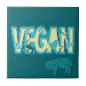 Vegane Papierausschnitt Fliese (Vorderseite)