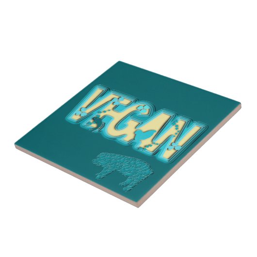 Vegane Papierausschnitt Fliese (Seite)