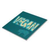 Vegane Papierausschnitt Fliese (Seite)