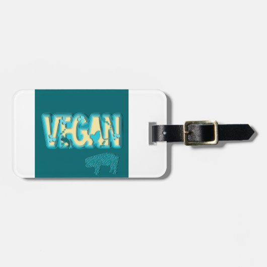 Vegane Papierausschnitt Gepäckanhänger (Vorderseite horizontal)