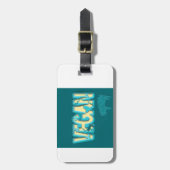 Vegane Papierausschnitt Gepäckanhänger (Vorderseite vertikal)