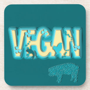 Vegane Papierausschnitt Getränkeuntersetzer