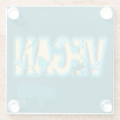 Vegane Papierausschnitt Glasuntersetzer (Rückseite)