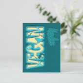 Vegane Papierausschnitt Postkarte (Stehend Vorderseite)