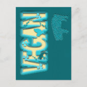 Vegane Papierausschnitt Postkarte (Vorderseite)
