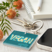 Vegane Papierausschnitt Schlüsselanhänger (Vorderseite rechts)