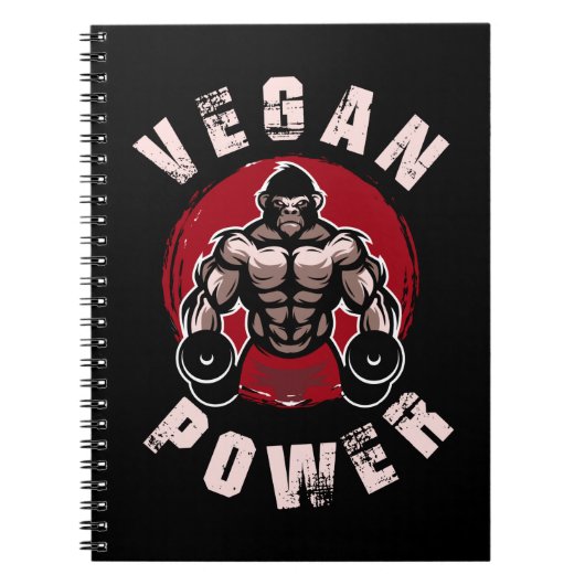 Vegane Pflanze-Handy Workout-Bodybuilding Notizblock (Vorderseite)