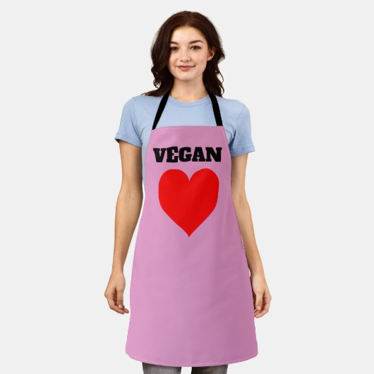 VEGANE PINK KÜCHENSCHÜRZE SCHÜRZE (Getragen)