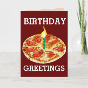 VEGANE PIZZA GEBURTSTAGS-GRUßKARTE KARTE