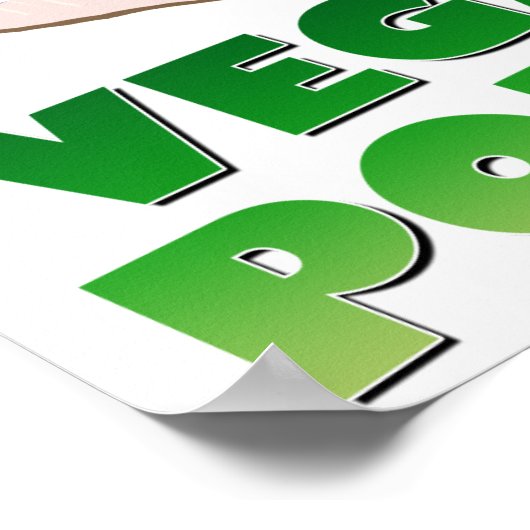 Vegane Polizei Poster (Ecke)