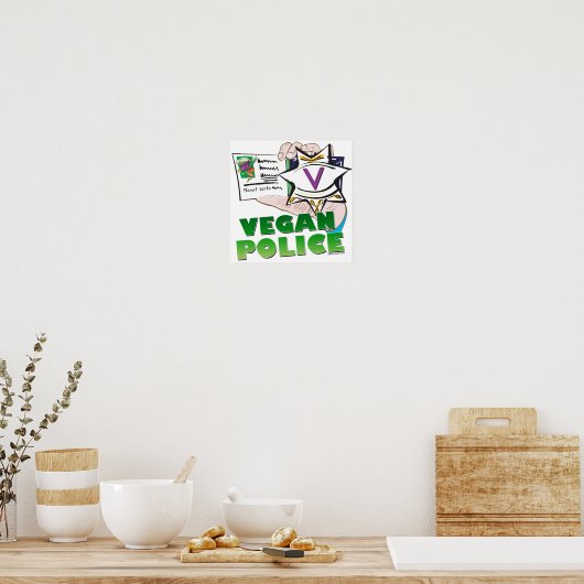 Vegane Polizei Poster (Küche)