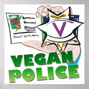 Vegane Polizei Poster
