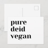 Vegane Postkarte (Vorne/Hinten)
