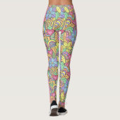 Vegane Prinzessin farbenfrohe Blumenmandala Leggings (Rückseite)