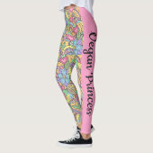 Vegane Prinzessin farbenfrohe Blumenmandala Leggings (Links)