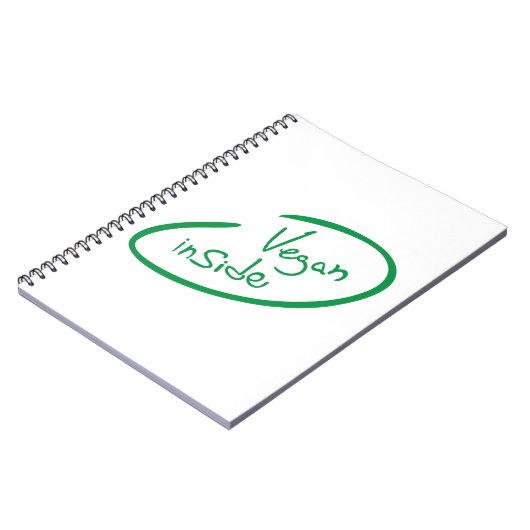 Vegane Produkte Notizblock (Linke Seite)