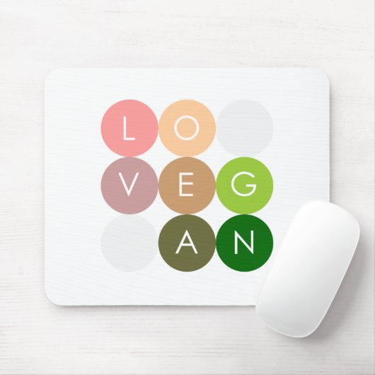 Vegane Punkt-Liebe Mousepad (Mit Mouse)