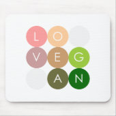 Vegane Punkt-Liebe Mousepad (Vorne)