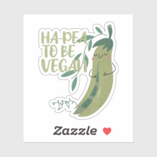 Vegane Puppe: Erbse soll Vegan werden Aufkleber