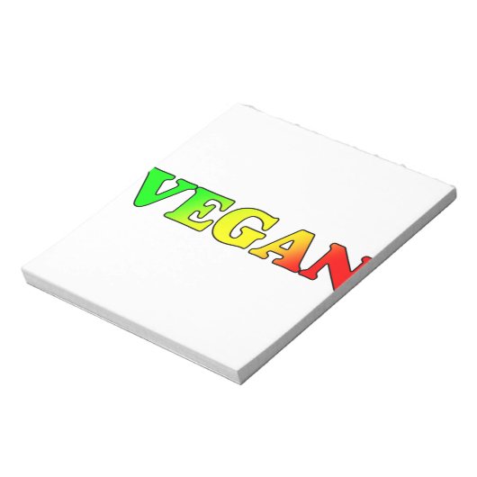 Vegane Rasta Notizblock (Rotiert)