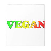 Vegane Rasta Notizblock (Vorderseite)