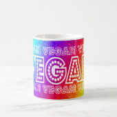 Vegane Regenbogen-Hintergrund-Tasse Kaffeetasse (Mittel)