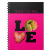 Vegane Rezepte Liebe Gemüse Küche Notebook Notizblock (Vorderseite)