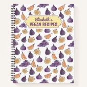 Vegane Rezepte, Lila Notizblock (Vorderseite)