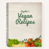 Vegane Rezepte Veggies Notizblock (Vorderseite)