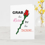 Vegane Rose Thorns Valentinstag Card Karte (Gelbe Blume)