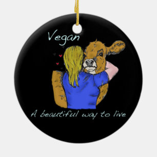 Vegane schöne Weise A, zu leben Verzierung Keramik Ornament